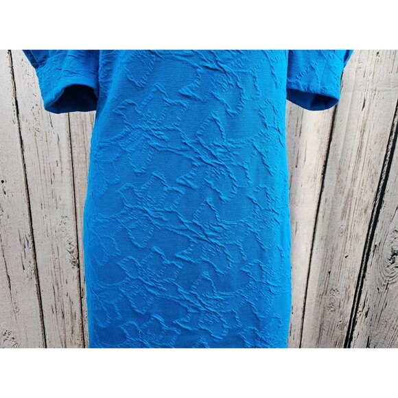 PLK Women's M Lilly Pulitzer Feona Dress Jacquard Puff Sleeve Sheath Back Zip NW - Picture 3 of 11